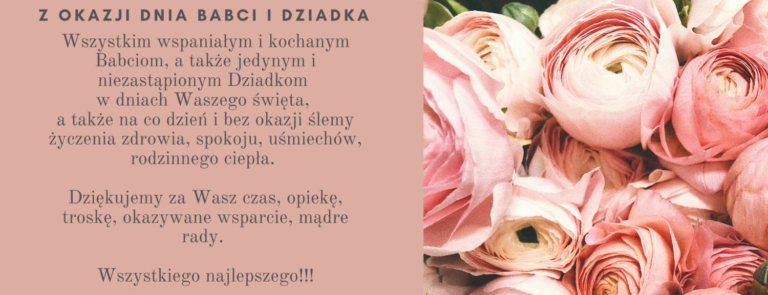 Najlepsze życzenia z okazji Dni Babci i Dziadka