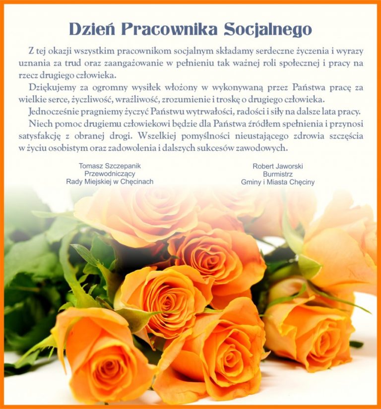 Życzenia z okazji Dnia Pracownika Socjalnego