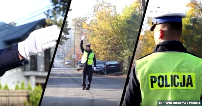 Policjant kieruje ruchem. Czy wiesz jak się zachować?