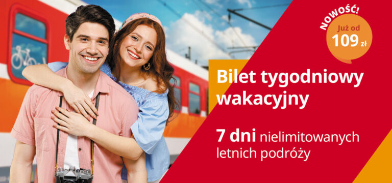 Bilet tygodniowy wakacyjny na przejazdy pociągami