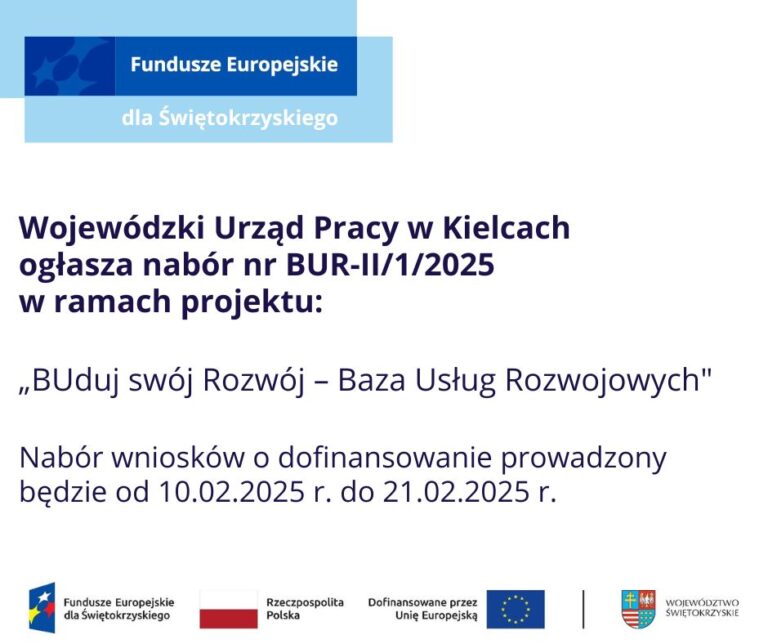 Ogłoszenie o naborze w ramach projektu „BUduj swój Rozwój – Baza Usług Rozwojowych”