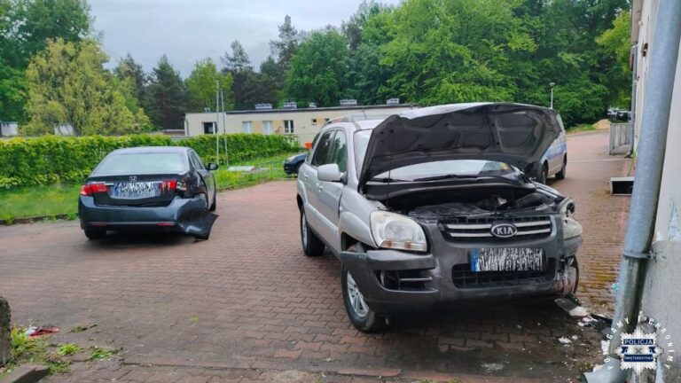 Rajd nietrzeźwego 40-latka po szpitalnym parkingu