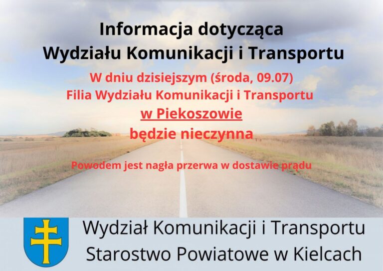 Filia WKiT w Piekoszowie nieczynna