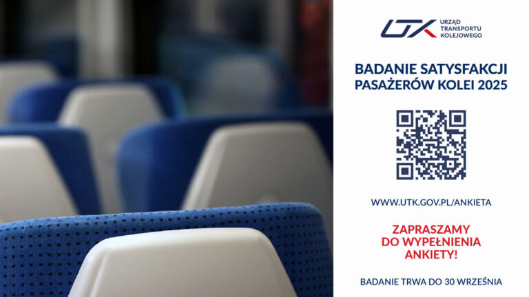 ANKIETA DOTYCZĄCA BADANIA SATYSFAKCJI PASAŻERÓW Z JAKOŚCI  USŁUG ŚWIADCZONYCH W TRANSPORCIE KOLEJOWYM