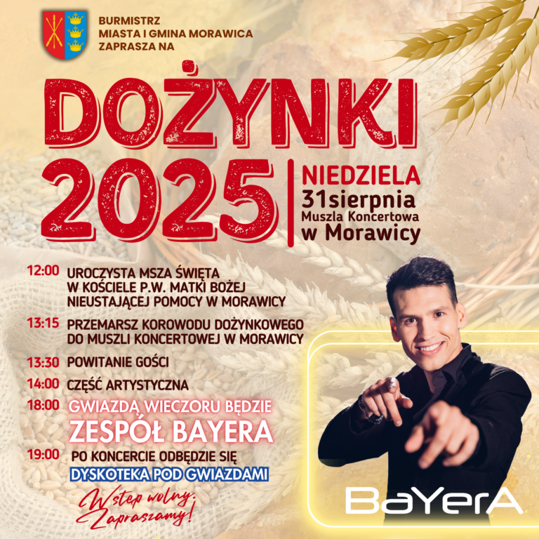 Zapraszamy na Dożynki Gminne w Morawicy!