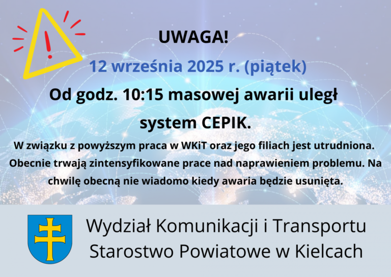 Ogólnopolska awaria systemu CEPIK