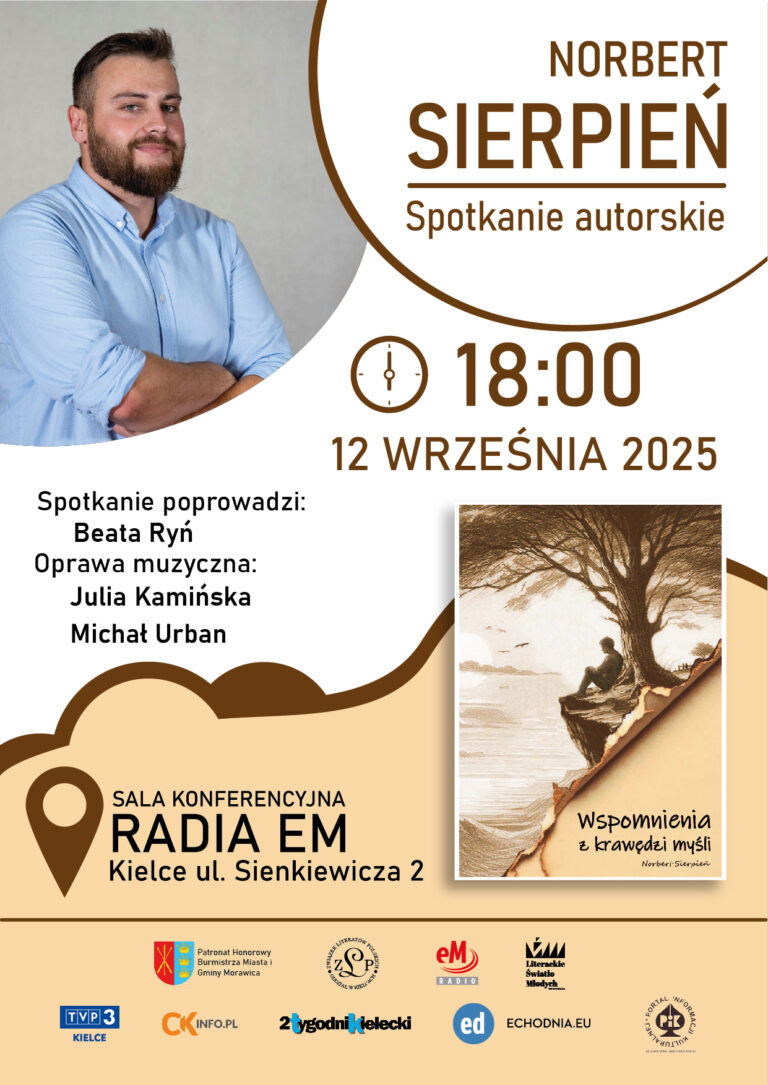 Zapraszamy na spotkanie autorskie z Norbertem Sierpniem!