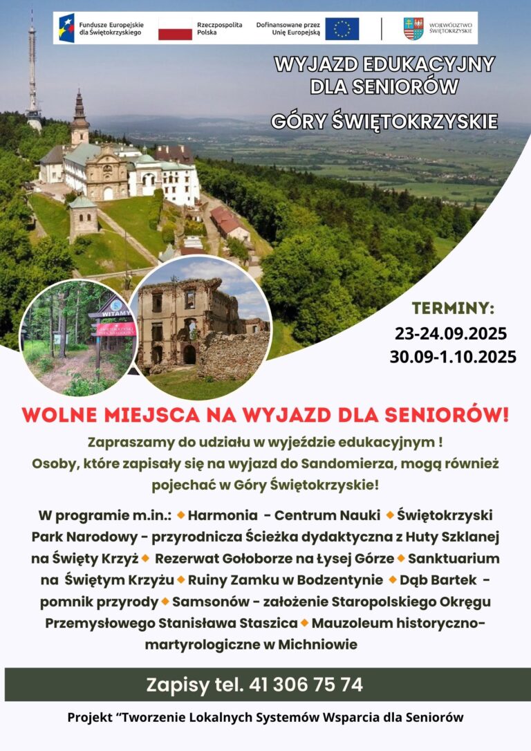 Wyjazdy edukacyjne dla seniorów!