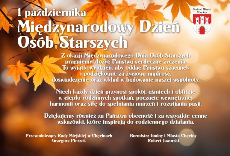 Życzenia z okazji Międzynarodowego Dnia Osób Starszych