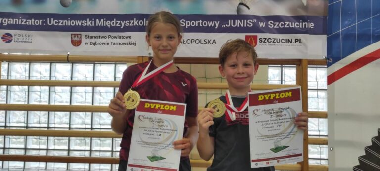 Barbara Siuda i Wojciech Gryzek zwycięzcami Krajowego Turnieju Badmintona