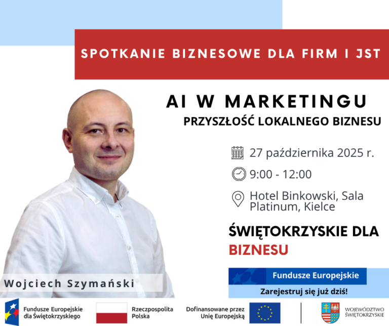 ZAPRASZAMY NA SPOTKANIE BIZNESOWE Z EKSPERTEM E-MARKETINGU! AI W MARKETINGU – przyszłość lokalnego biznesu
