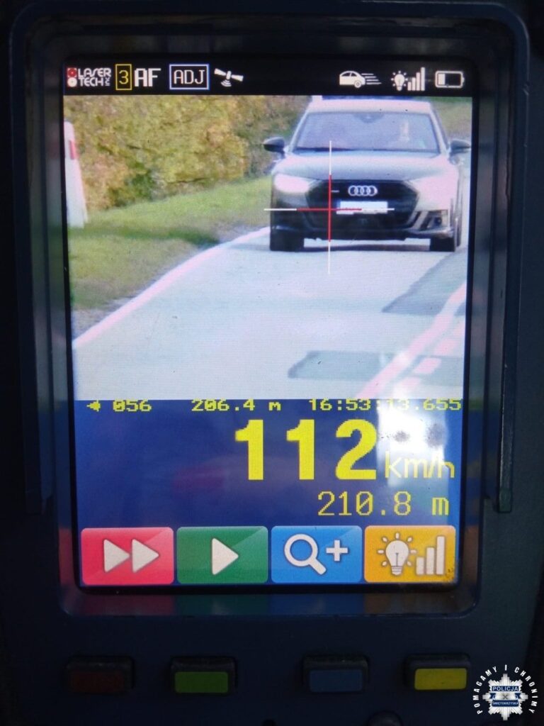 Zbyt szybka jazda zakończona utratą prawa jazdy