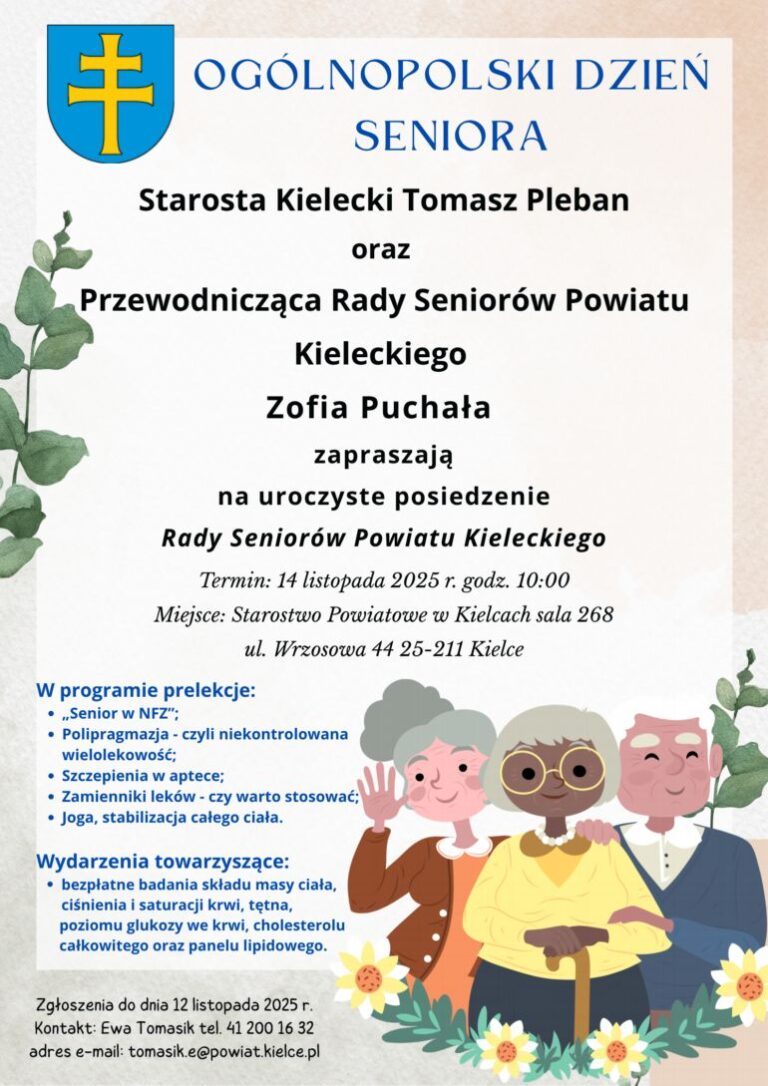 Uroczyste posiedzenie Rady Seniorów Powiatu Kieleckiego