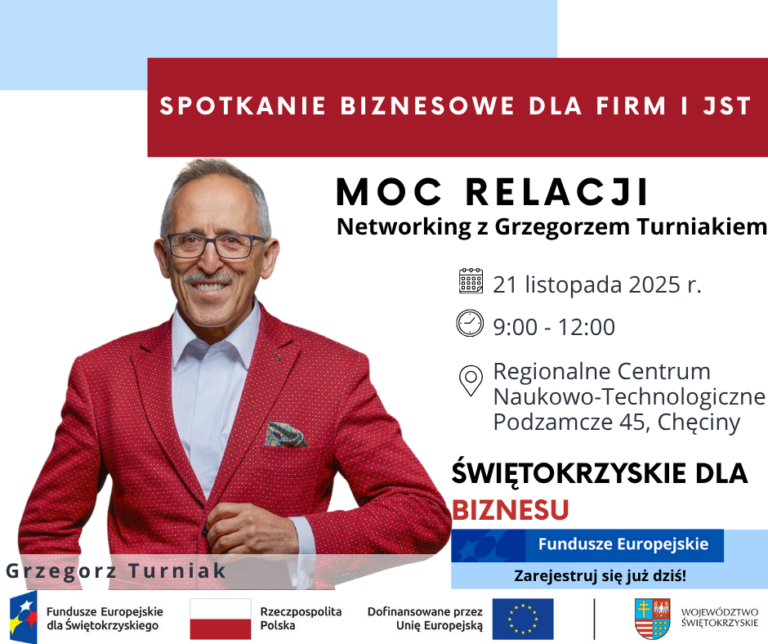 SPOTKANIE BIZNESOWE: „MOC RELACJI – NETWORKING Z GRZEGORZEM TURNIAKIEM”