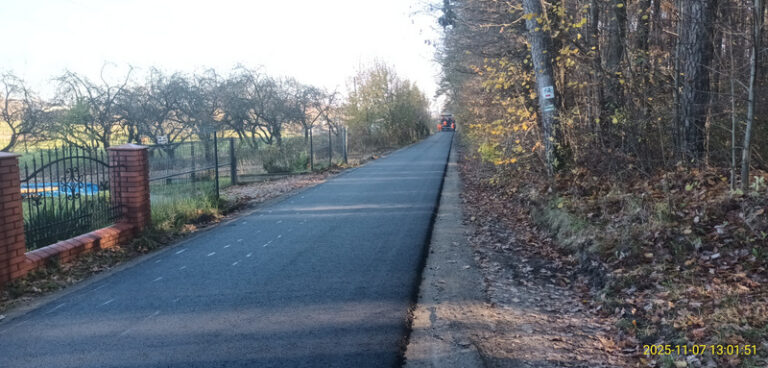 Postęp prac przy remoncie drogi Podzamcze-Gaj