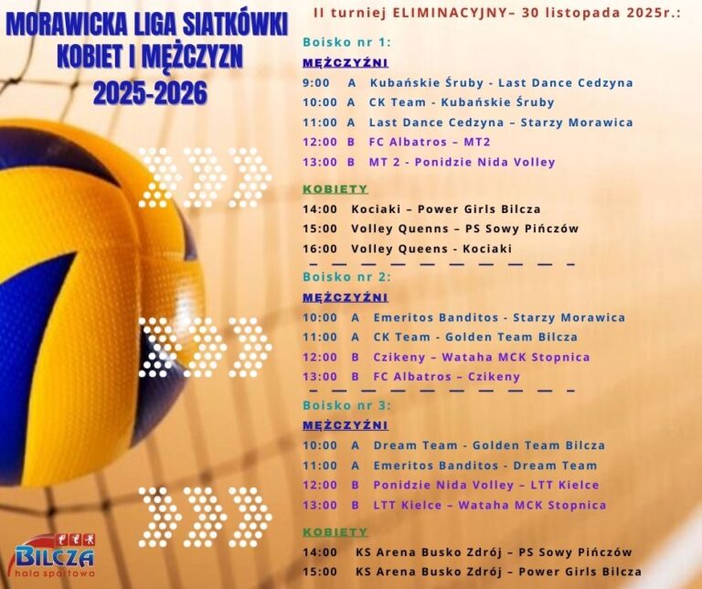 II turniej ligowy Morawickiej Ligi Siatkówki Kobiet i Mężczyzn