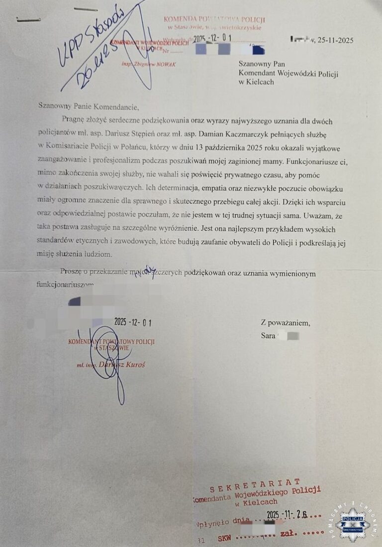 Pragnę złożyć serdeczne podziękowania…