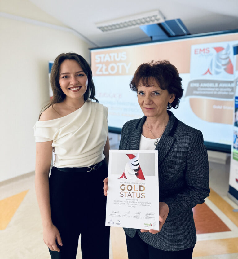 ŚCRMiTS ze złotym statusem EMS Angels Awards. Międzynarodowe wyróżnienie za ratowanie pacjentów z udarem mózgu
