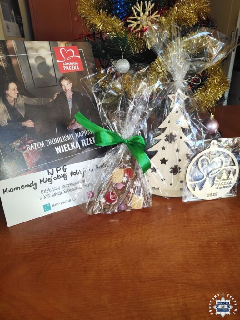 Policjanci z Wydziału do walki z Przestępczością Gospodarczą kieleckiej komendy wsparli potrzebującą osobę w ramach akcji „Szlachetna Paczka”
