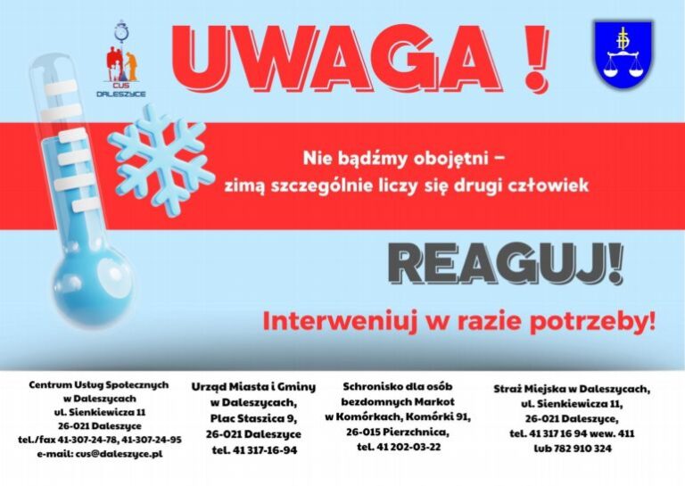 Nie bądźmy obojętni — zimą szczególnie liczy się drugi człowiek