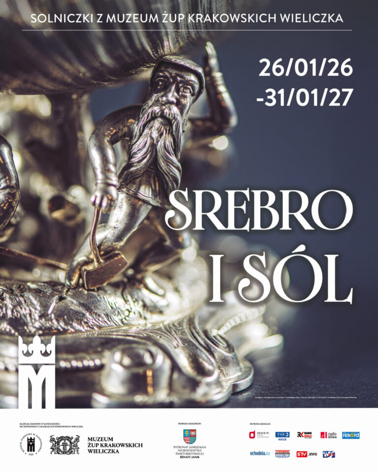 Plakat wystawy 'Srebro i sól' w Muzeum Żup Krakowskich Wieliczka