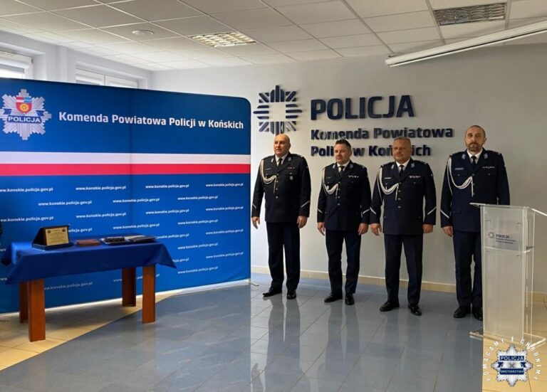 Ceremonia zmiany I Zastępcy Komendanta Powiatowego Policji w Końskich