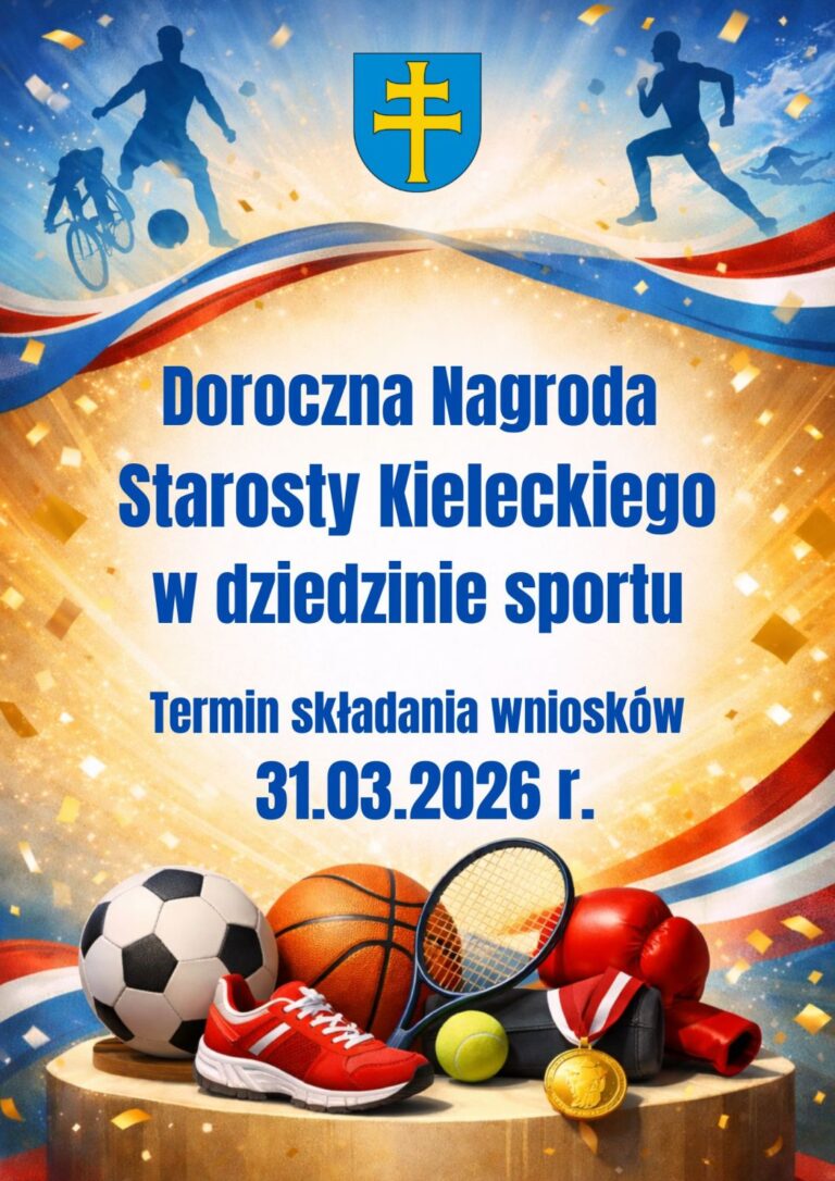 Doroczna Nagroda Starosty Kieleckiego w dziedzinie sportu – nabór wniosków