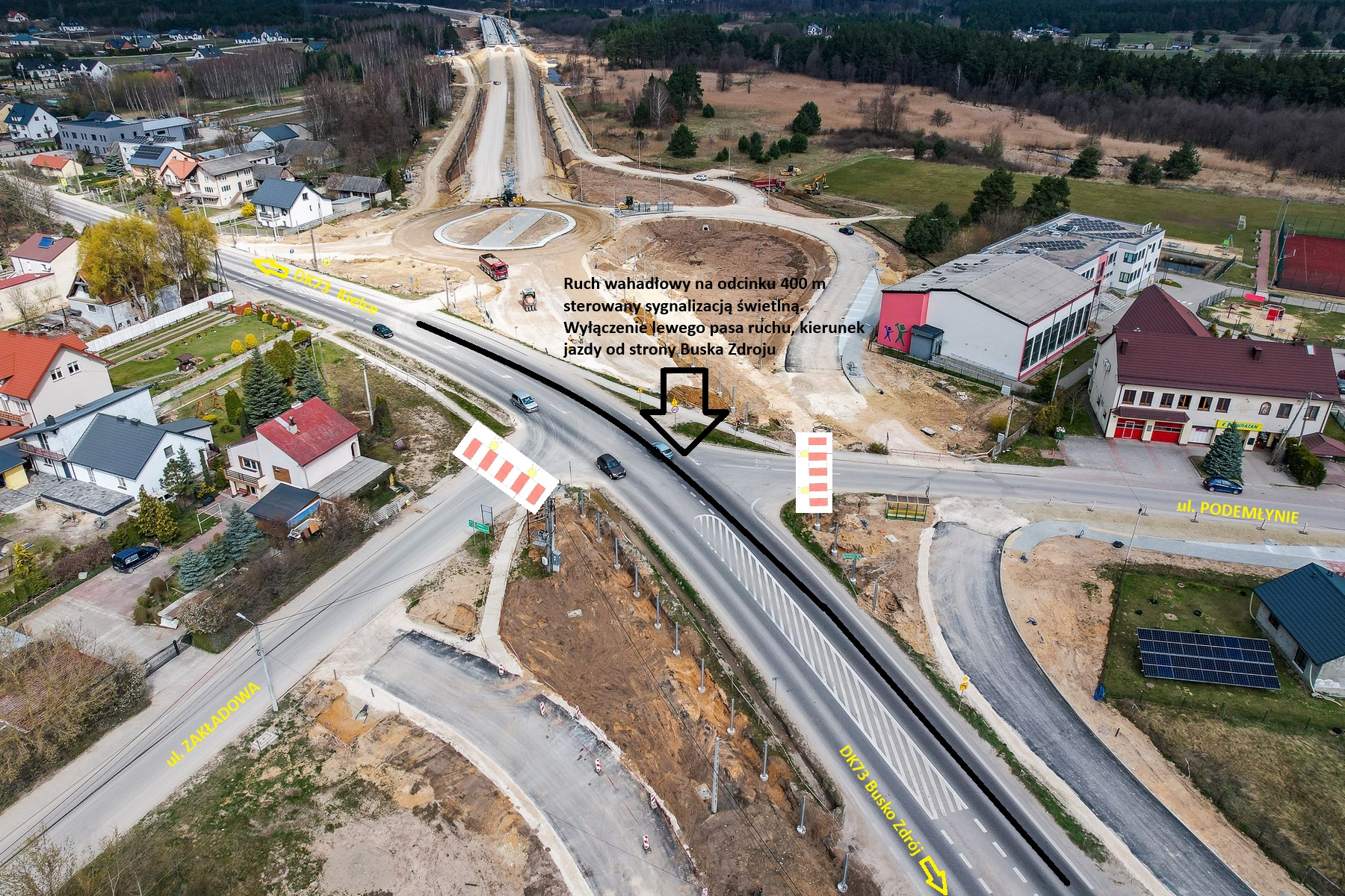 Uwaga kierowcy! Od 18 maja utrudnienia na DK73 w Woli Morawickiej
