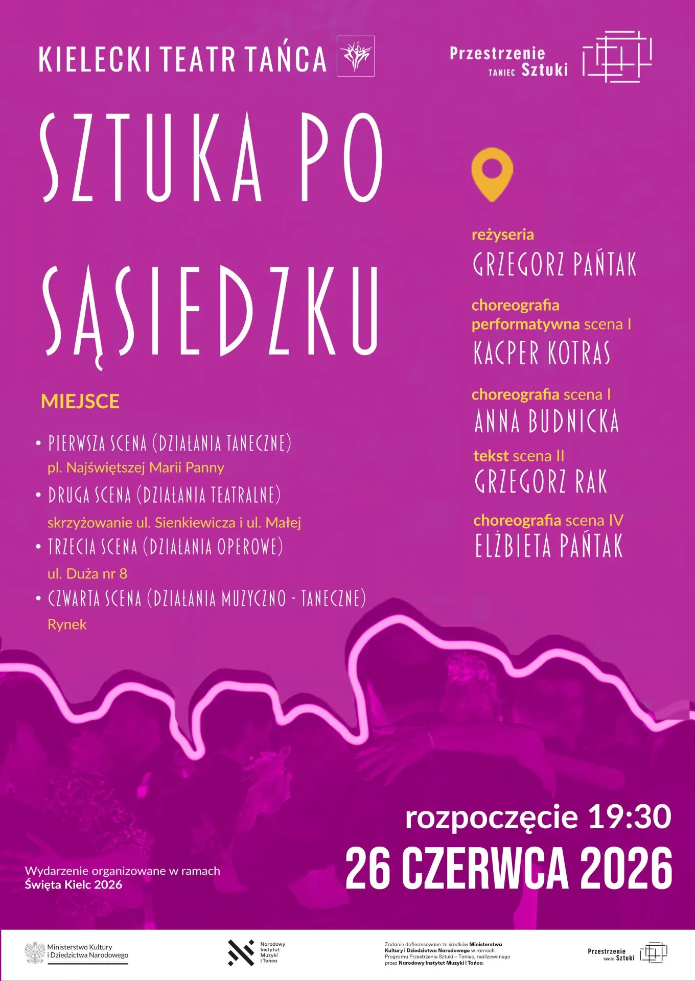 KTT – SZTUKA PO SĄSIEDZKU – 26 czerwca 2026 r. – PROGRAM PRZESTRZENIE SZTUKI – TANIEC 2026 26-06-2026 19:30