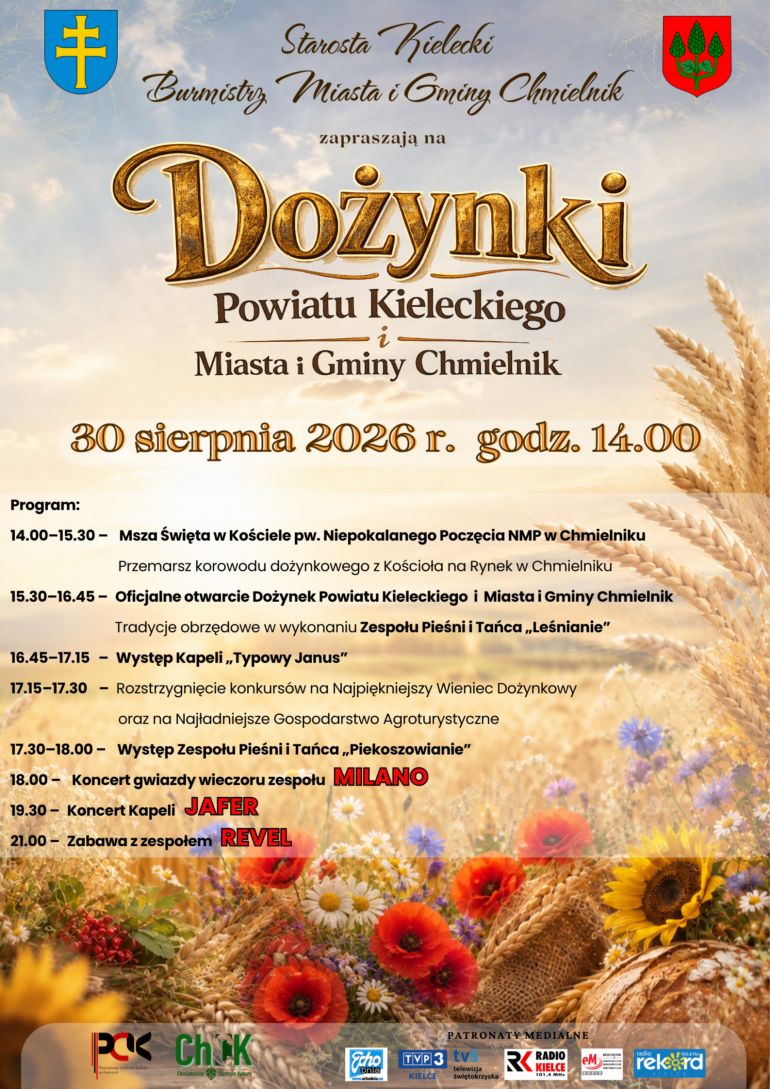 Dożynki Powiatu Kieleckiego w Chmielniku